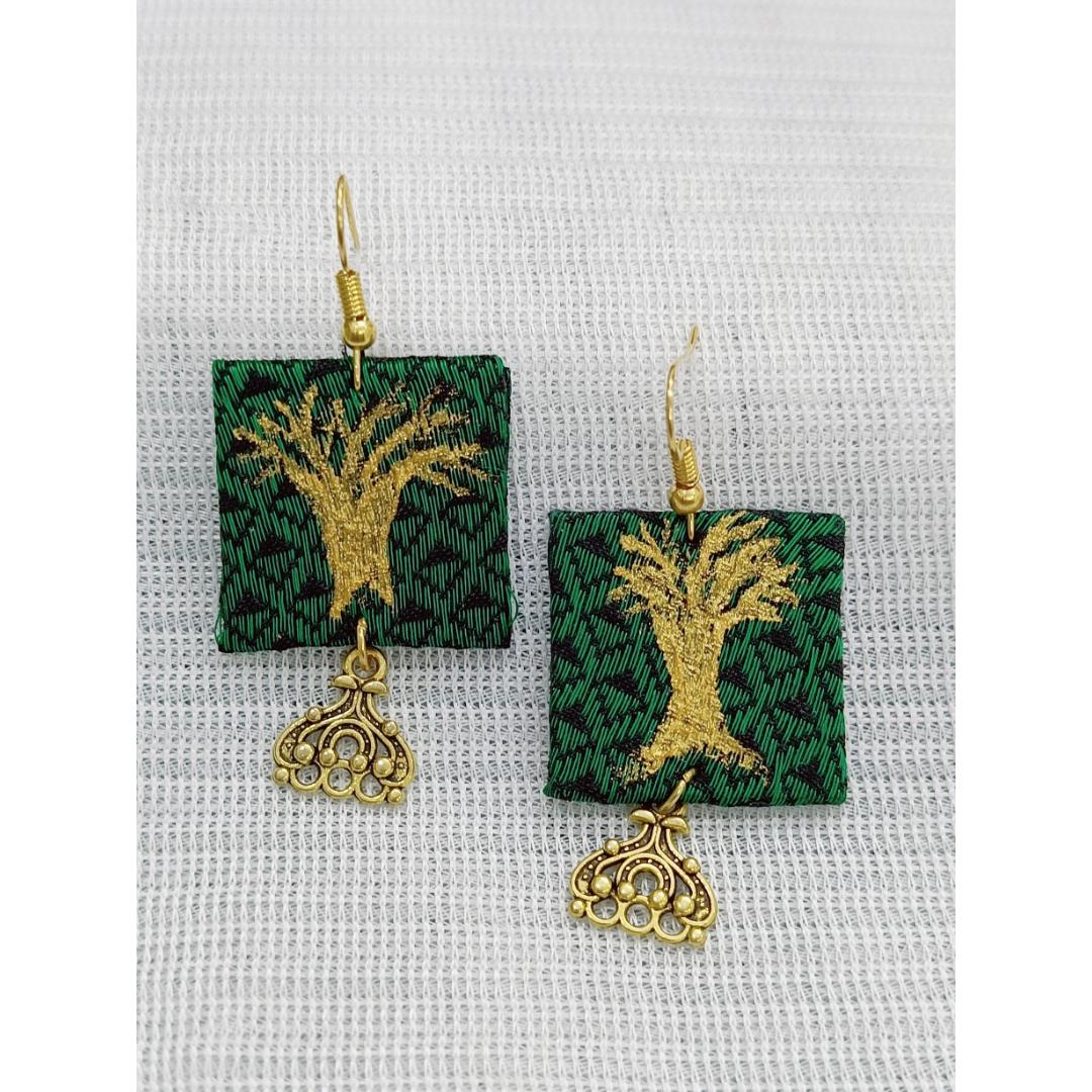 Couture Cloth Fabric Earrings