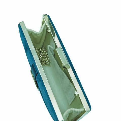 Midnight Rendezvous Blue Color Classy Party Wear Clutch