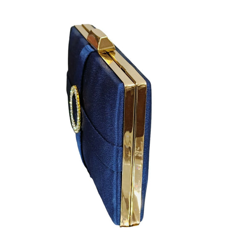 Midnight Rendezvous Blue Color Classy Party Wear Clutch