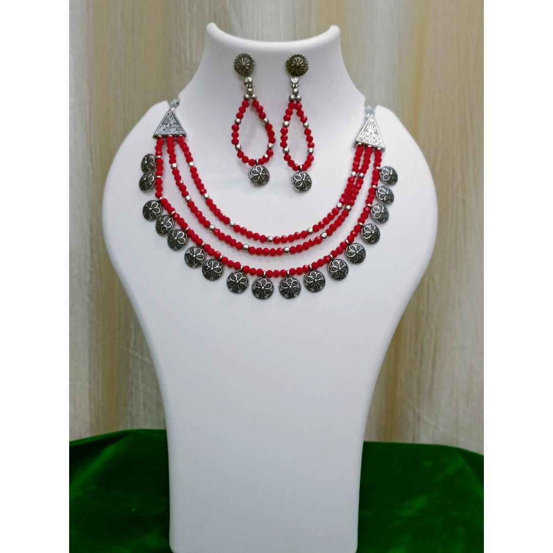 Royal Renaissance Jewelry Set - Necklace With Earrings