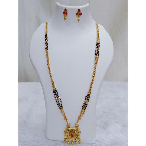 Opulent Aura Duo - Long Mangalsutra With Earrings