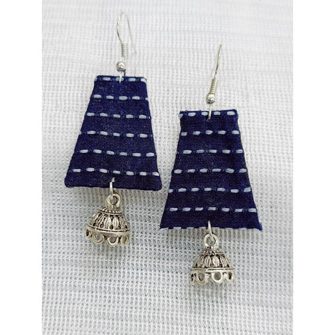 Textured Thread Adornments Fabric Earrings
