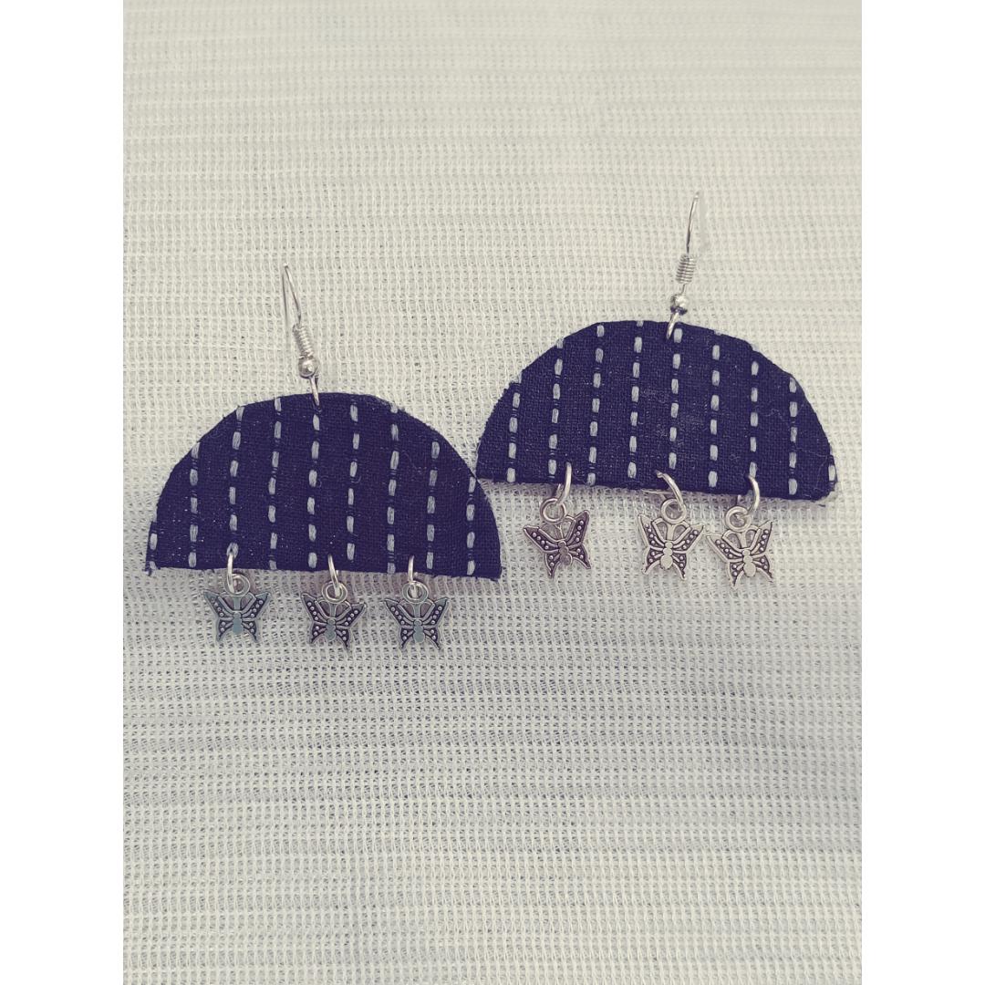Soft Silk Statement Fabric Earrings