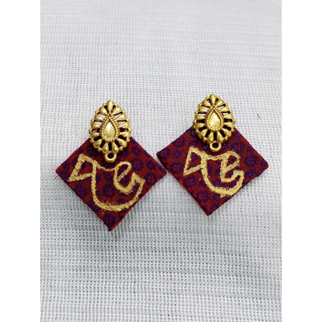 Soft Silk Statement Fabric Earrings