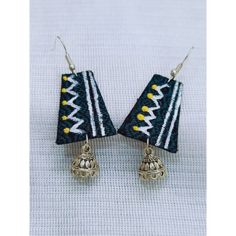 Green Goddess Fabric Earring