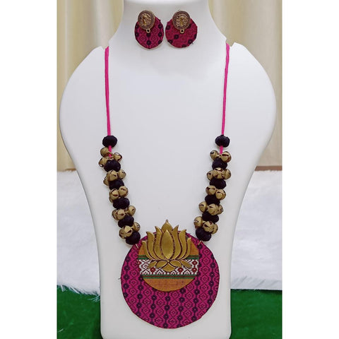 Textile Treasure Necklace - Handmade Fabric Necklace