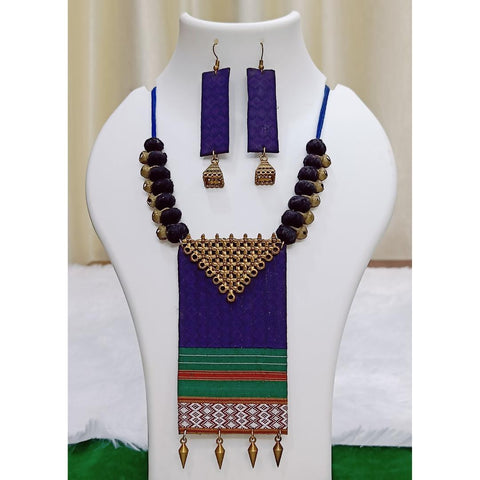 Handmade Necklace | Beads Jewellery | Cloth Fabric Necklace
