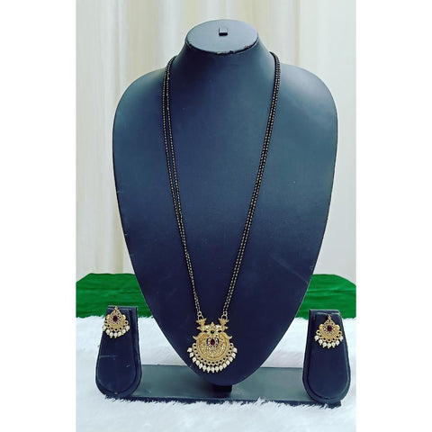 Enchanting Embrace Ensemble - Long Mangalsutra With Earrings