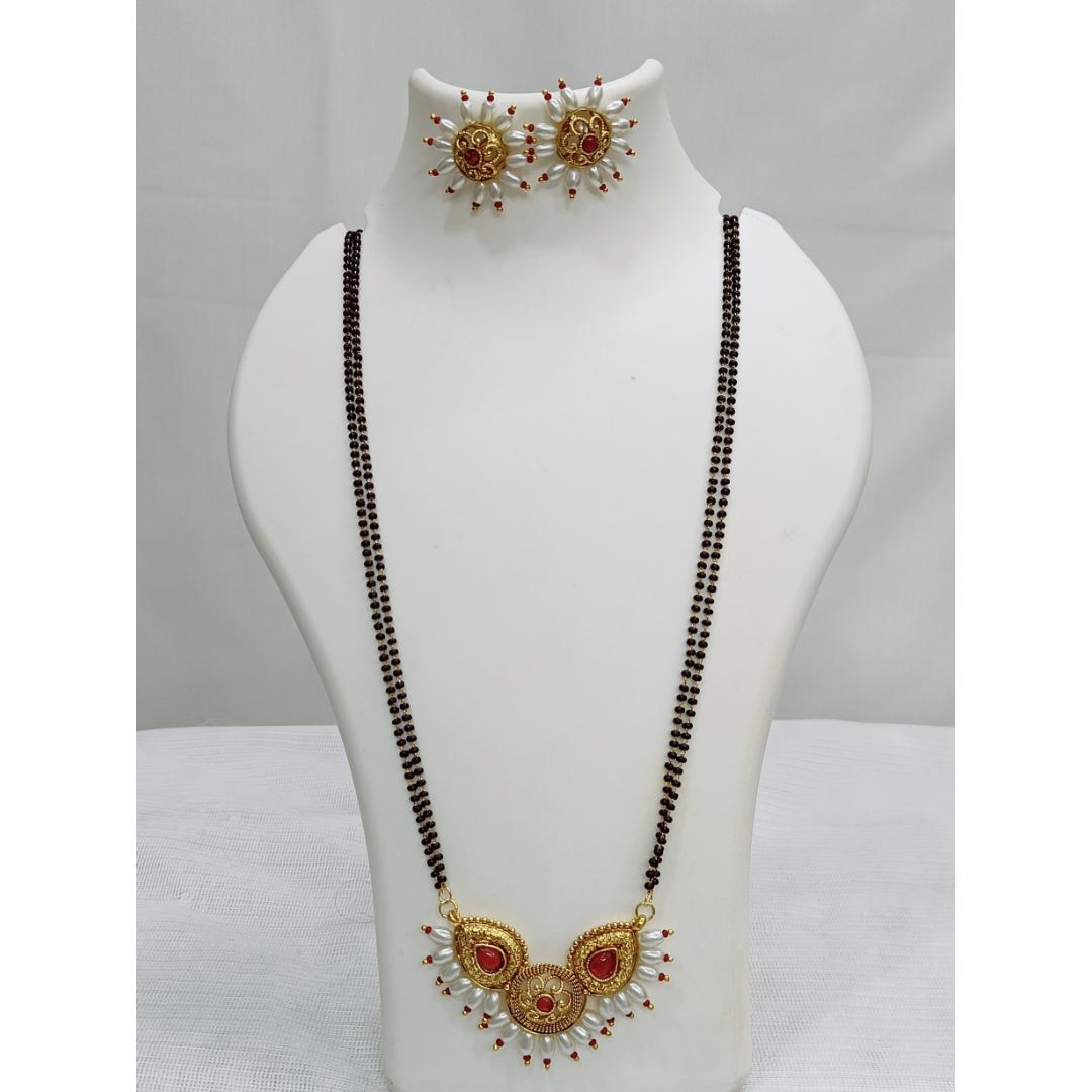 Whispering Love Duo - Long Mangalsutra With Earrings