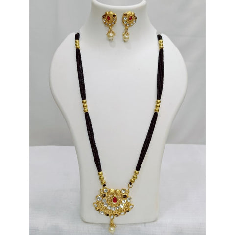 Ornate Splendor Collection - Long Mangalsutra With Earrings