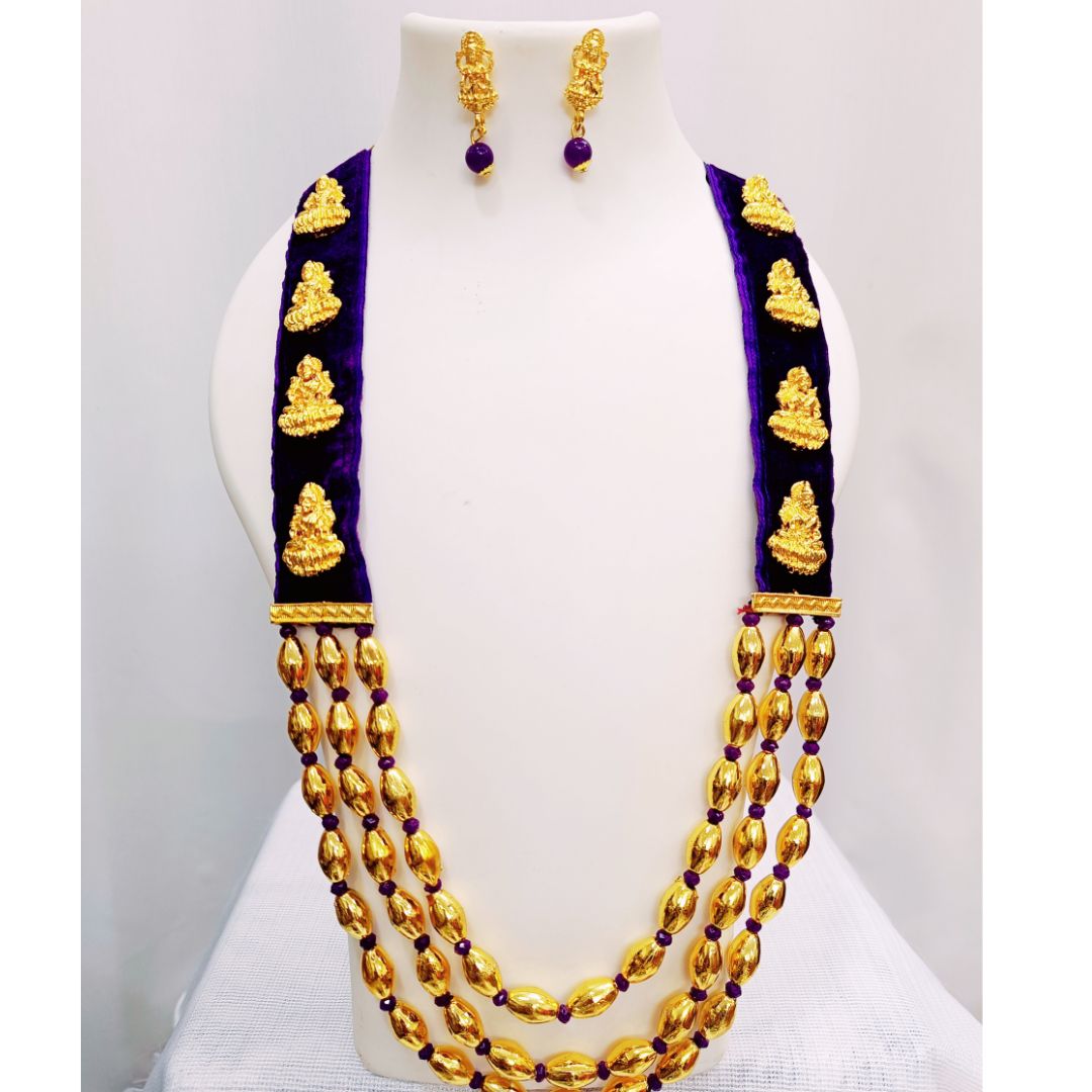 Mahalaxmi Bormal Haar Royle Blue Color – Kashvi