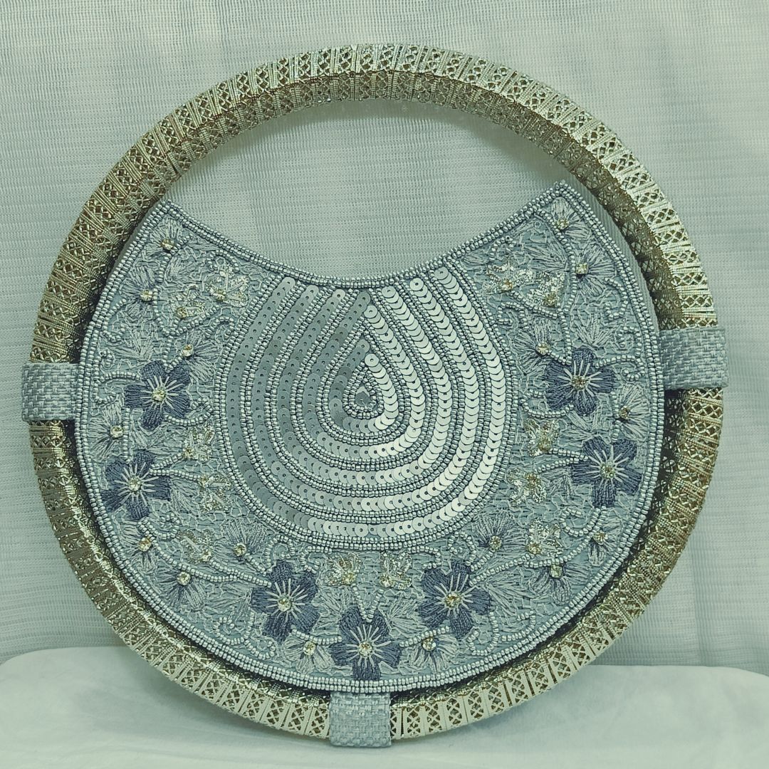 Crescent Half-Moon Classy Party Wear Clutch