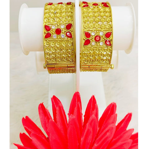 Luxury Gold Plated Rajwadi Bangles 2 Pieces