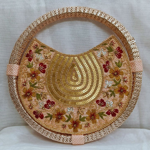 Katdana/Sequin Embellished Classy Party Wear Clutch