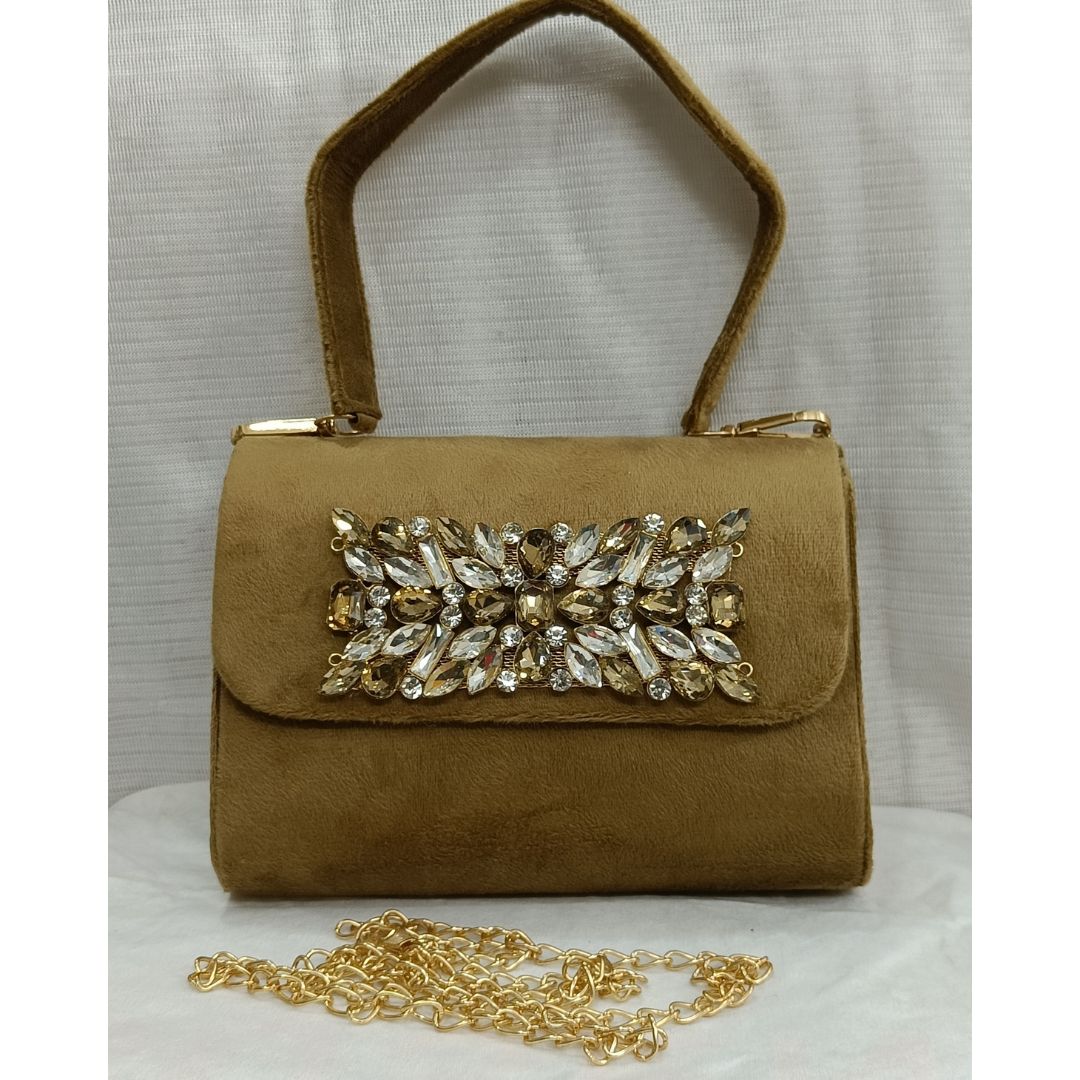 The Saffron Glamour Classy Partywear Handbag