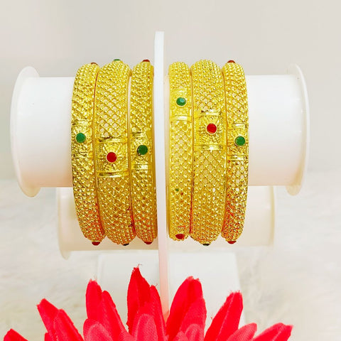 Exclusive Gold Plated Bridal Bangles 6 Pieces