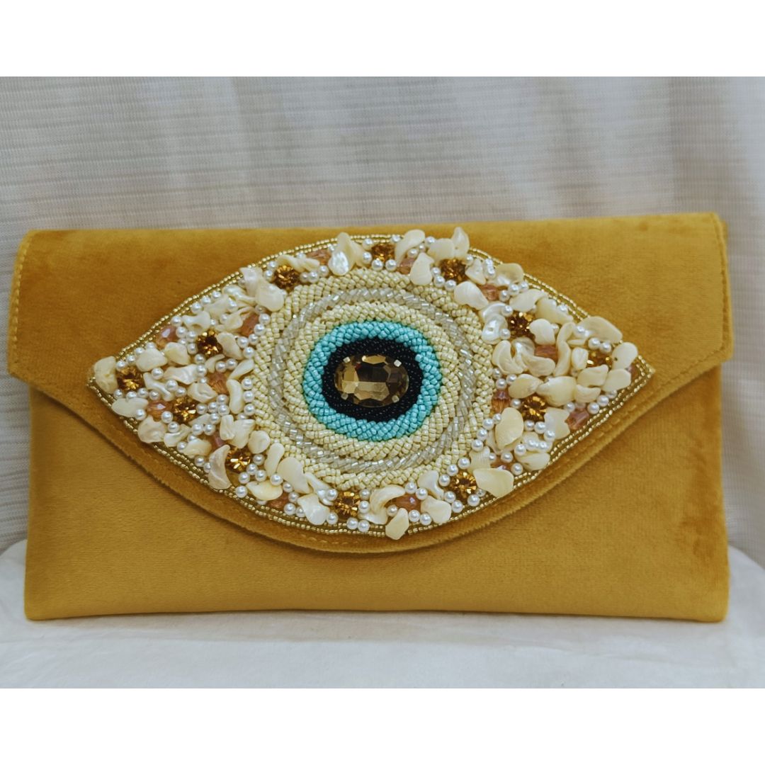 The Golden Haze Envelope Zardoji Classy Party Wear Clutch