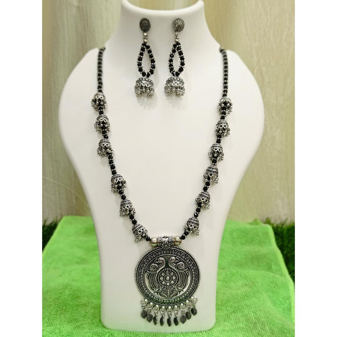 Mystic Moonbeam Ensemble Jewelry Set - Necklace With Earrings