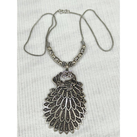 Majestic Peacock Pendant with Chain