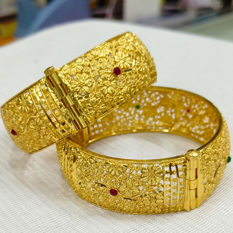 Golden Aura Bangles - 2 Piece Set
